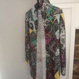 Sundance Women’s Multi-Color Paisley Open-Front Cardigan Jacket-Small-EUC!